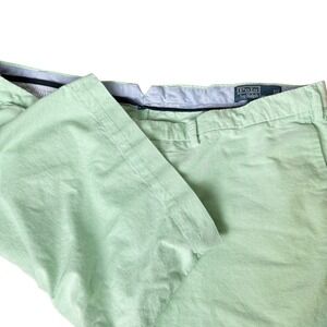 Polo Ralph Lauren Shorts Mens 42T Mint Green Excellent Cotton Oxford Flat Front